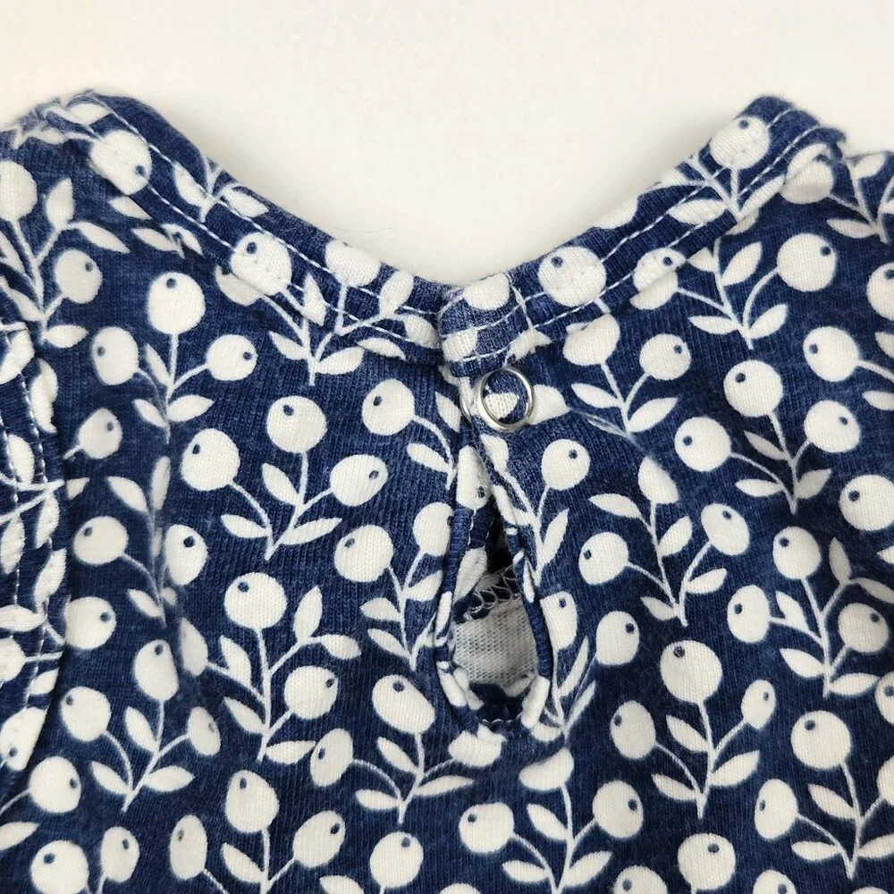 Winter Water Factory Organic Cotton Blueberry Vines Sleeveless Dress sz 3m
